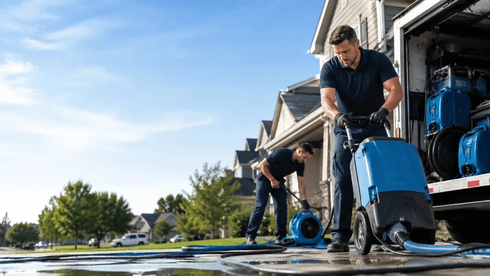 Dehumidification being performed in Kaw City, OK